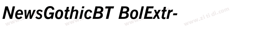 NewsGothicBT BolExtr字体转换